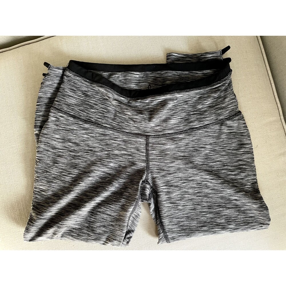 Prana Legging, Capri Yoga Pants, Heather black and gray, Tori, Size S